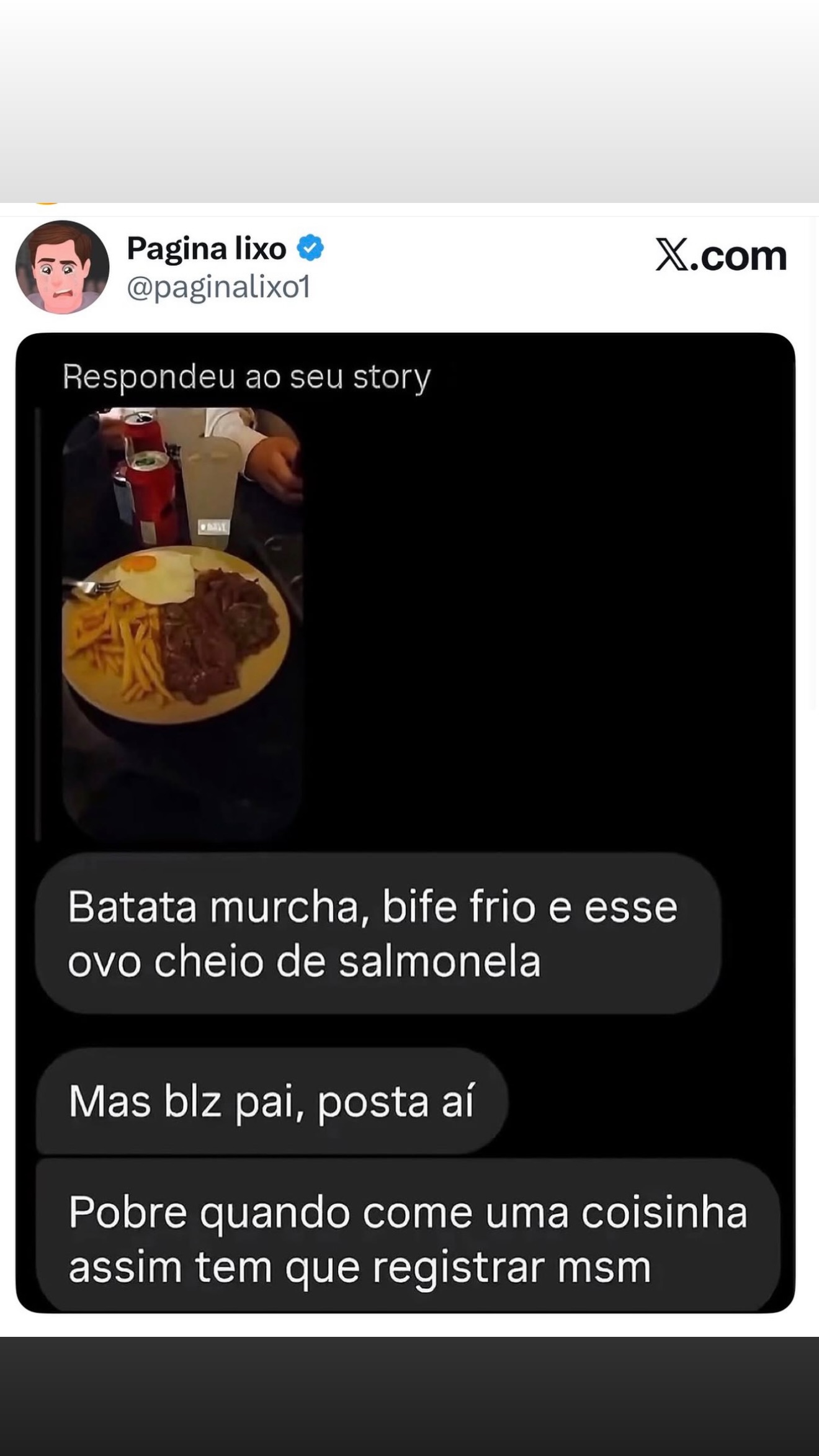 Pobre quando come bem: tem que registrar!