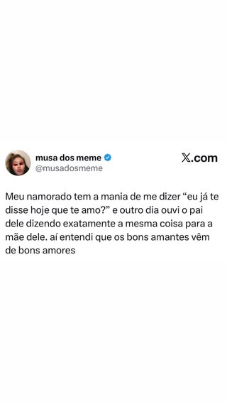 Quando o amor vira tradição na família
