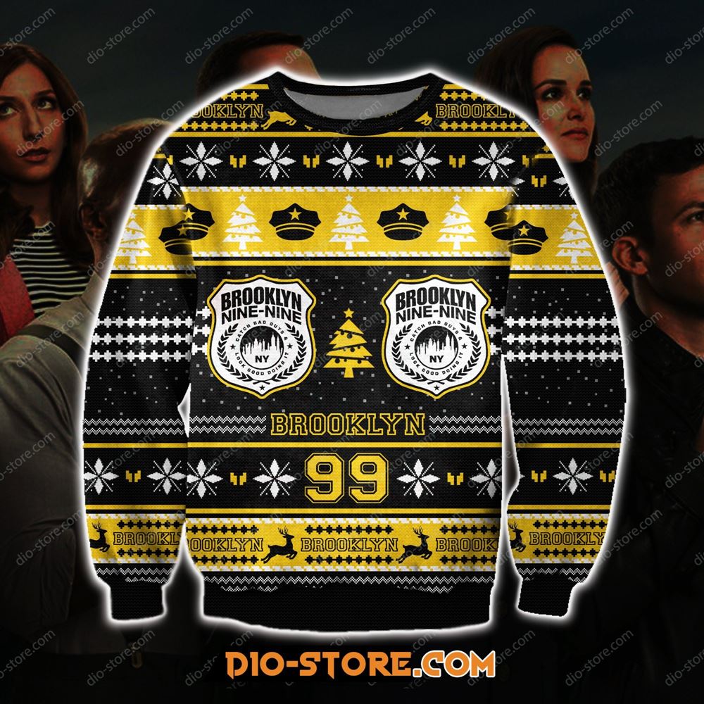 Brooklyn D Knitting Pattern Print Ugly Christmas Sweater Sweatshirt