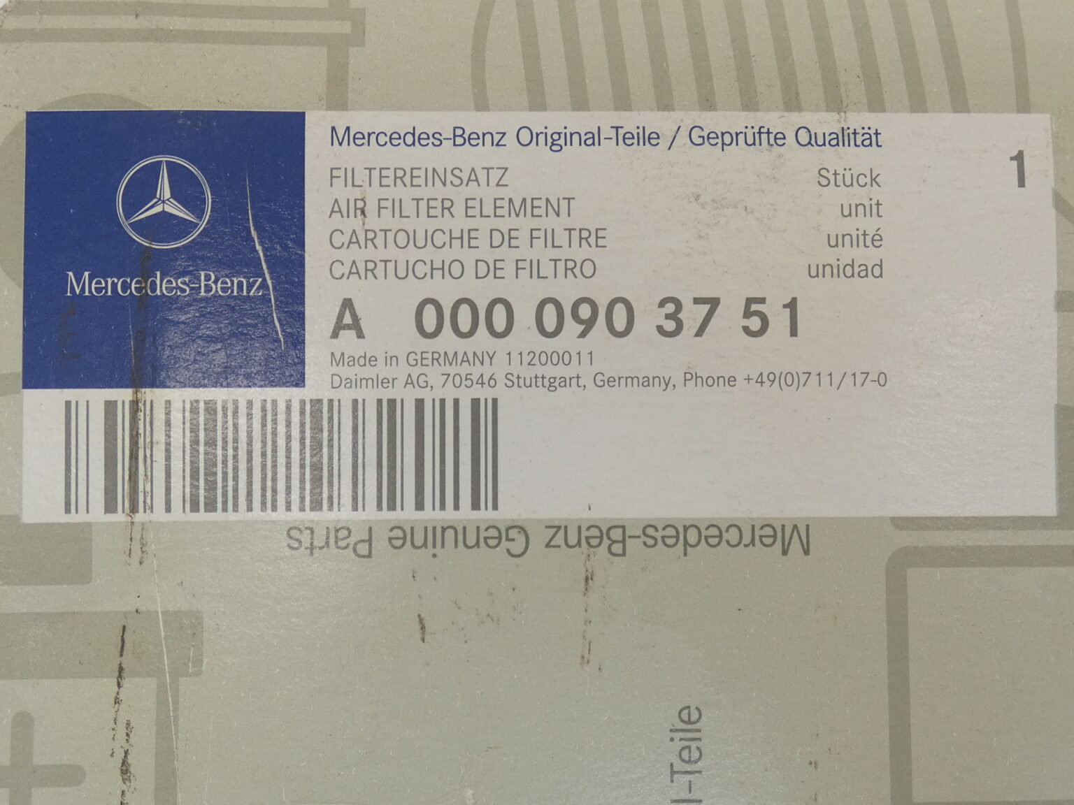 Mercedes Benz A Air Filter Gpm Surplus