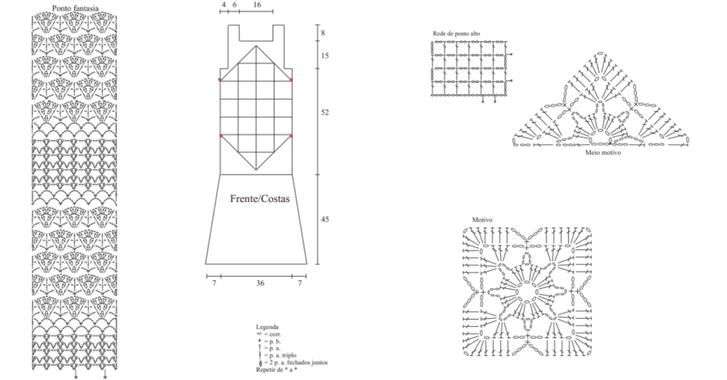 Vestido de crochê para o natal: Passo a passo