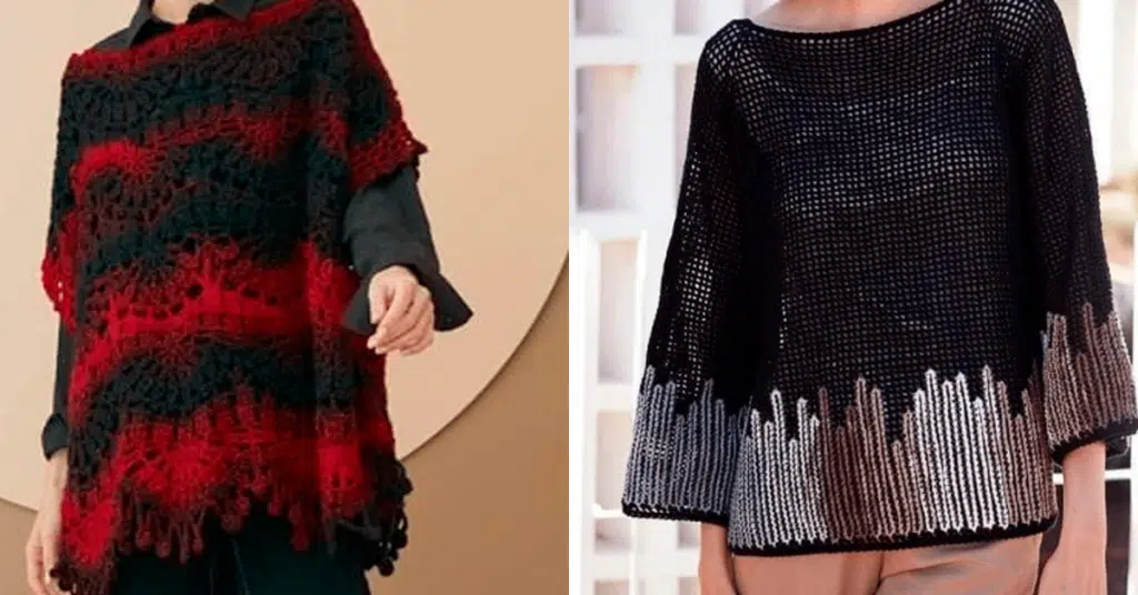 Veja 10 Blusas de Crochê Modernas com Gráficos dos Pontos