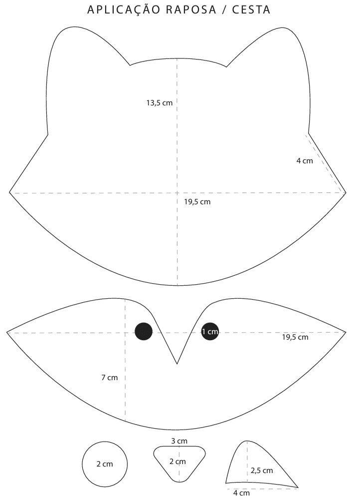 Cesto Organizador Raposa Patchwork: Com Gráfico