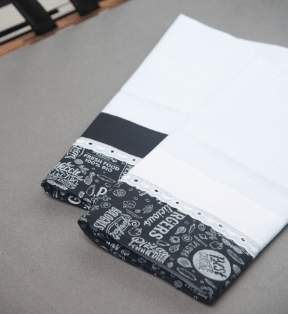 Panos de Copa Black em Patchwork