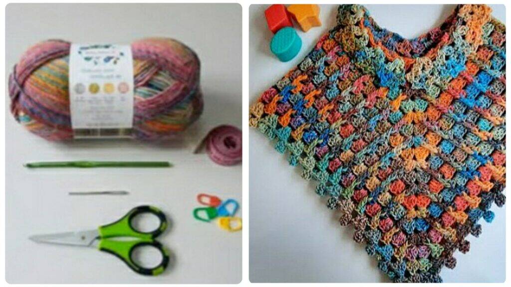 poncho de croche infantil
