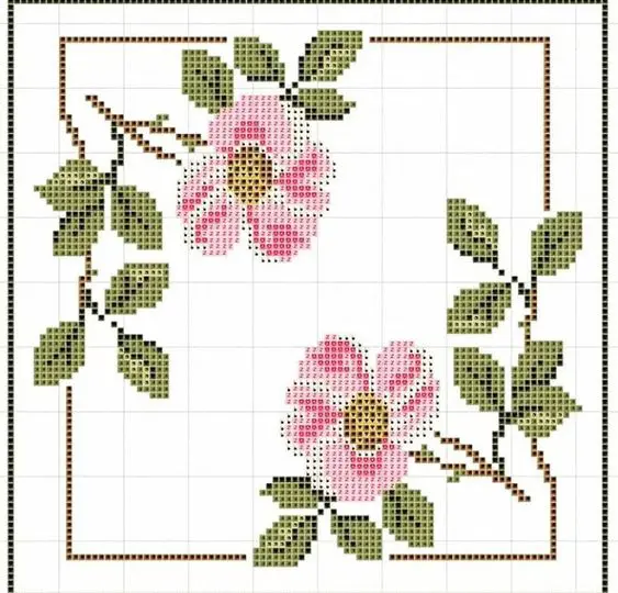 Flores de Canto em Ponto Cruz: Transforme seu Artesanato!