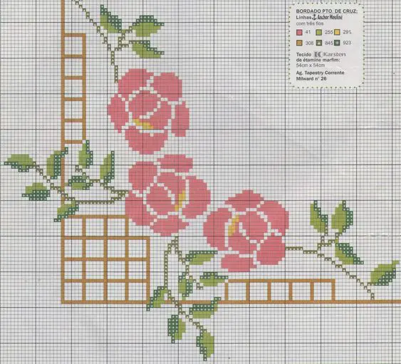 Flores de Canto em Ponto Cruz: Transforme seu Artesanato!