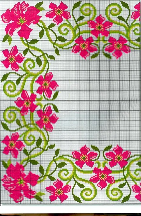 Flores de Canto em Ponto Cruz: Transforme seu Artesanato!