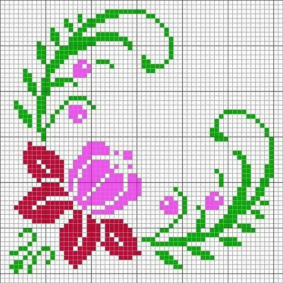 Flores de Canto em Ponto Cruz: Transforme seu Artesanato!