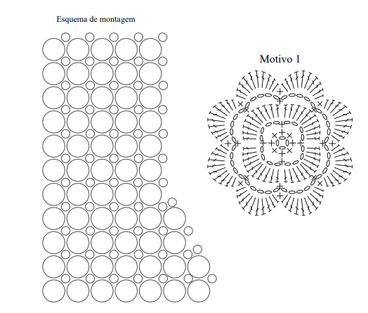 gráficos da saia de crochê