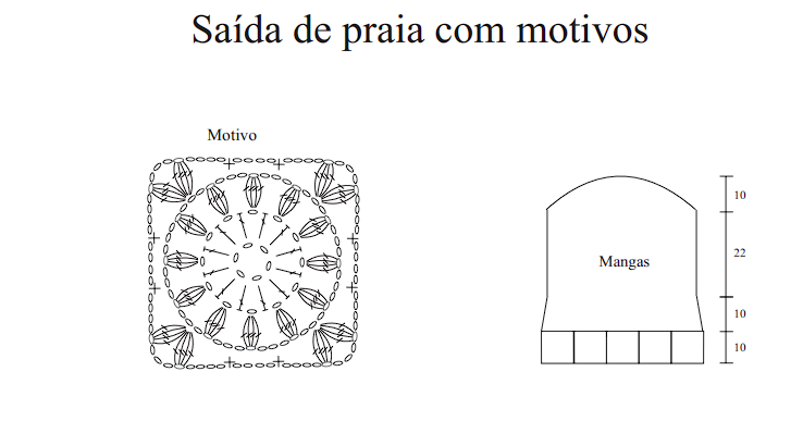 saída de praia em crochê