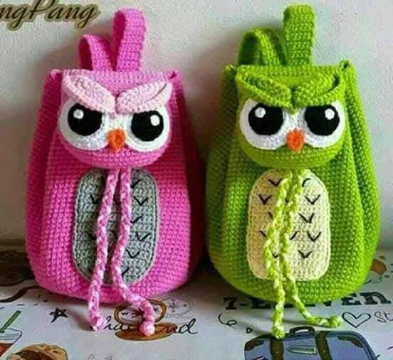 mochilas de crochê