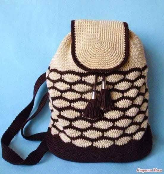mochilas de crochê