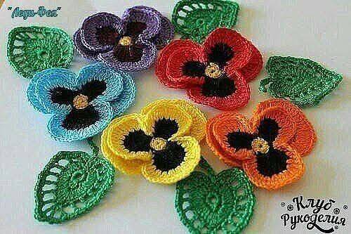 flores de crochê