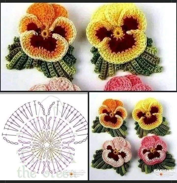 flores de crochê