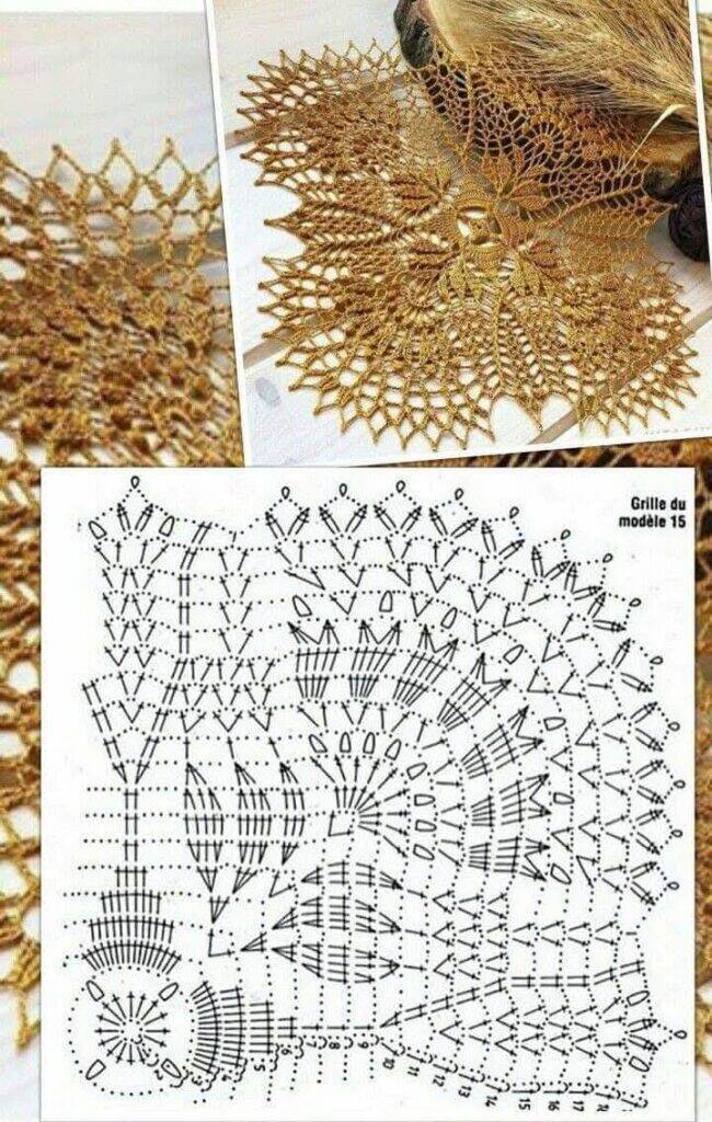 centros de mesa em crochê
