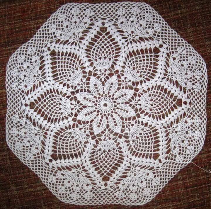 centros de mesa em crochê