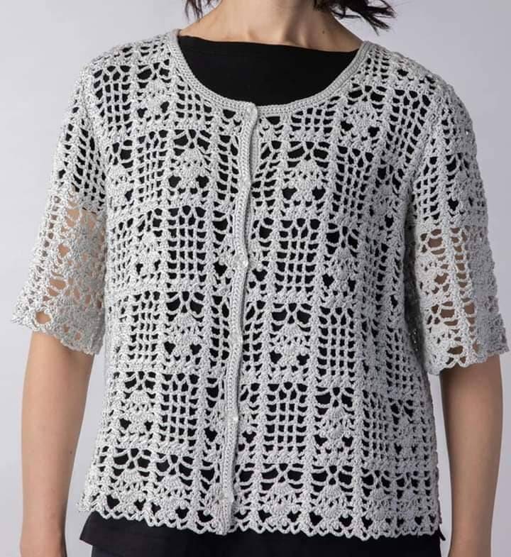blusas de crochê