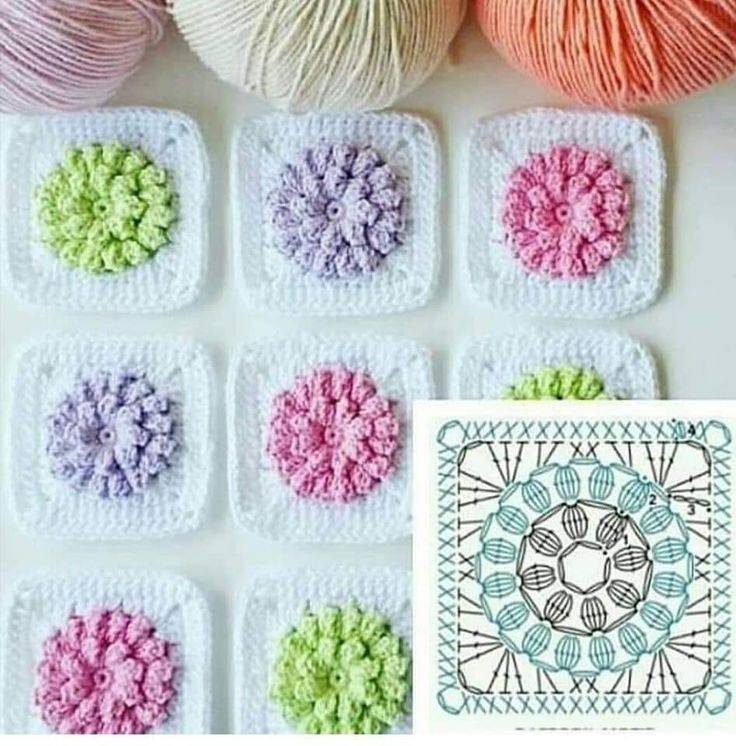 squares de crochê