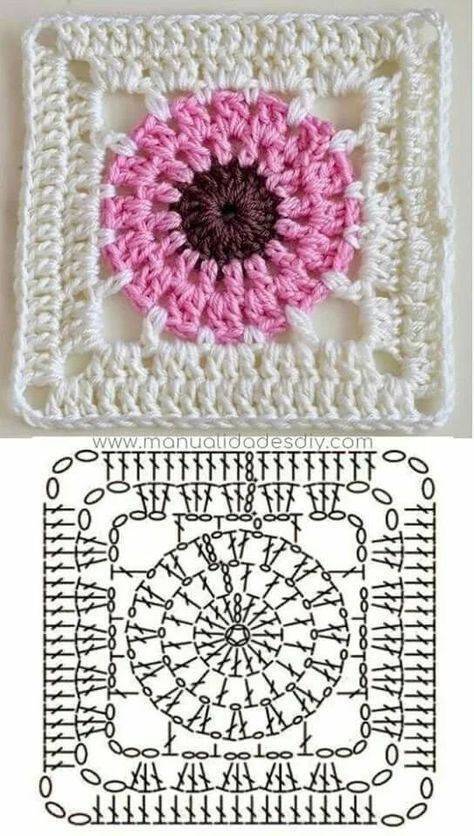 squares de crochê