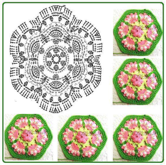 squares de crochê