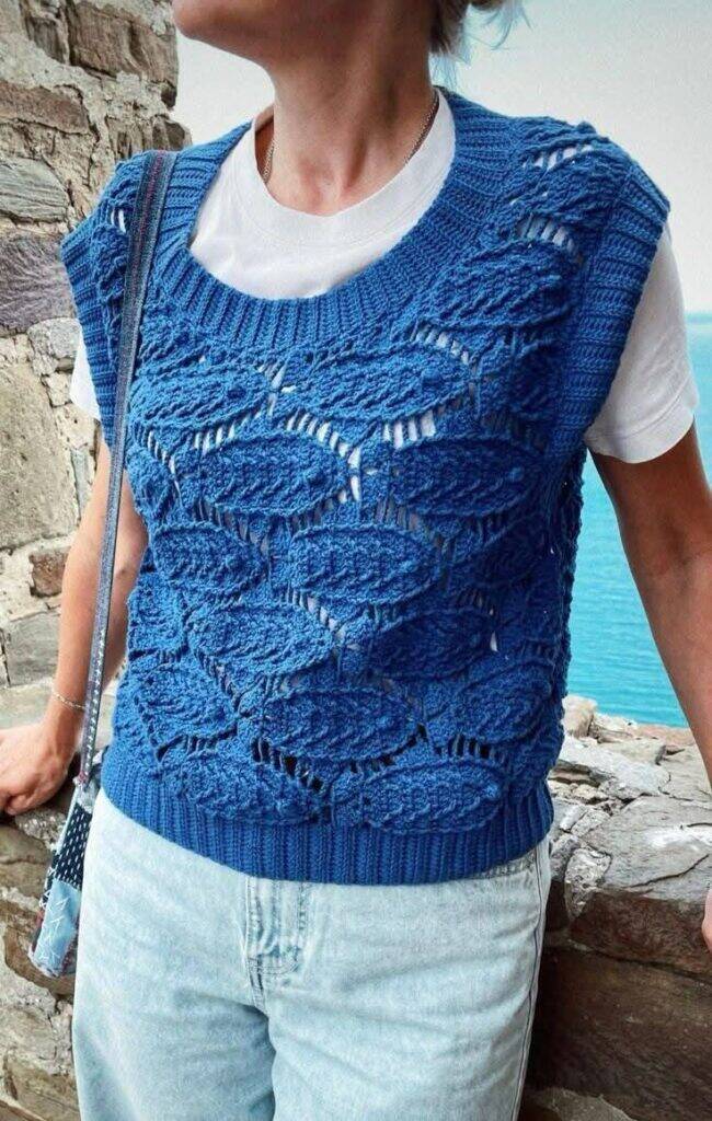 blusas de crochê e tricô