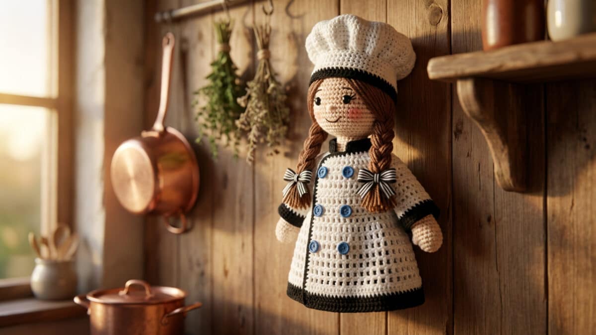 Três peças de crochê indispensáveis para organizar a sua cozinha