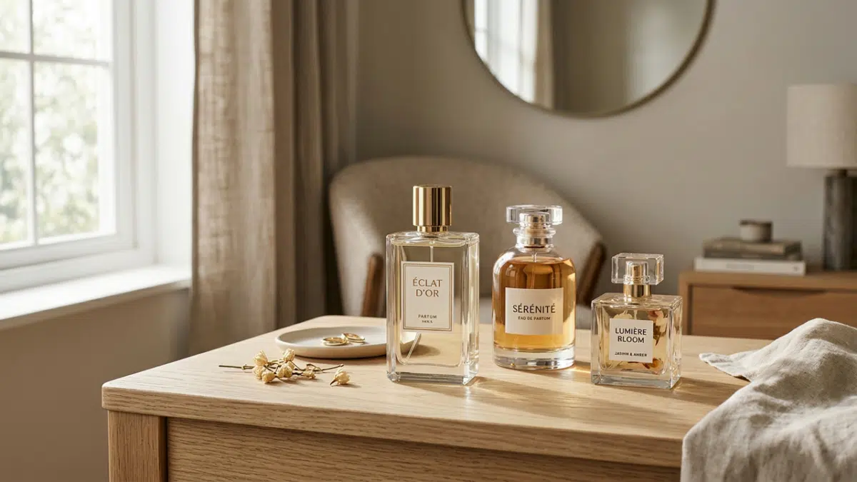 Perfumes enfileirados