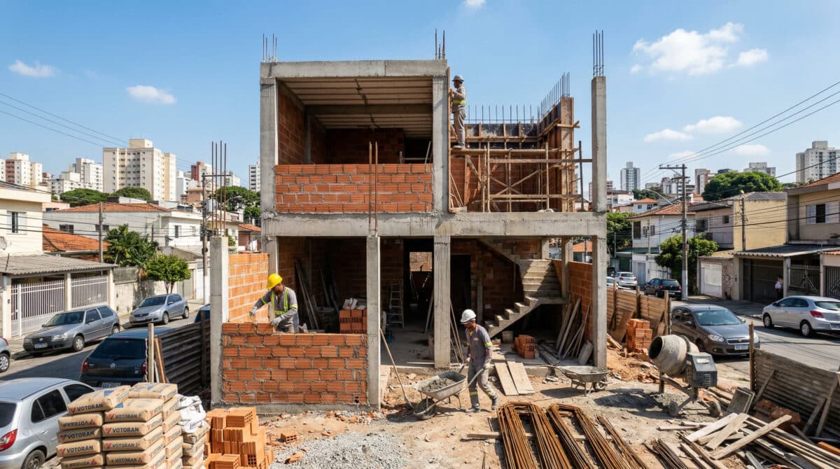 Casa sendo construida