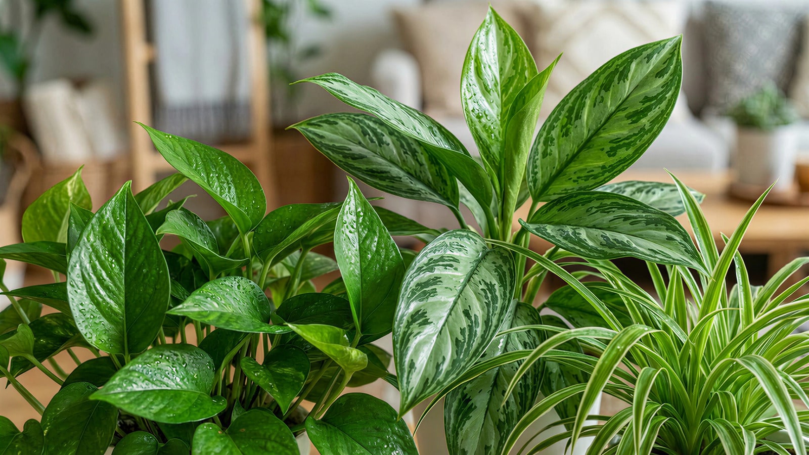 Folhagens verdes de plantas