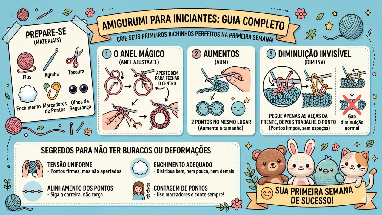 Guia completo para inciantes em amigurumi