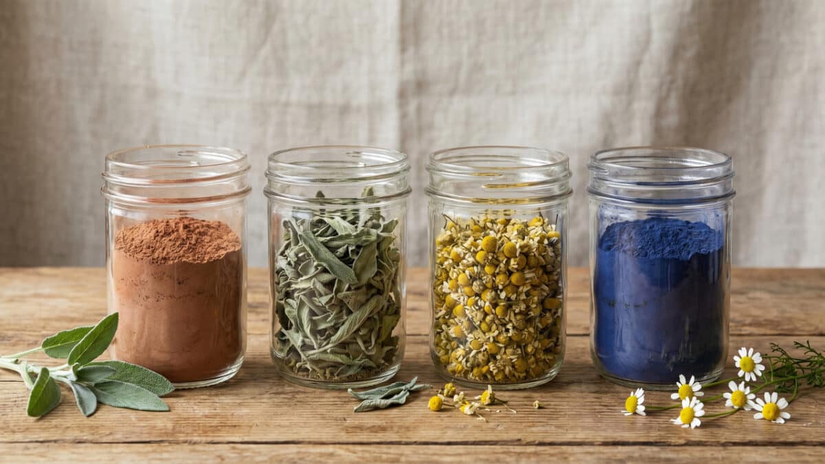 Ingredientes naturais para coloração capilar