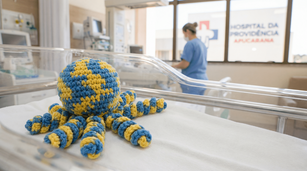 Polvo Crochê Berço Hospital
