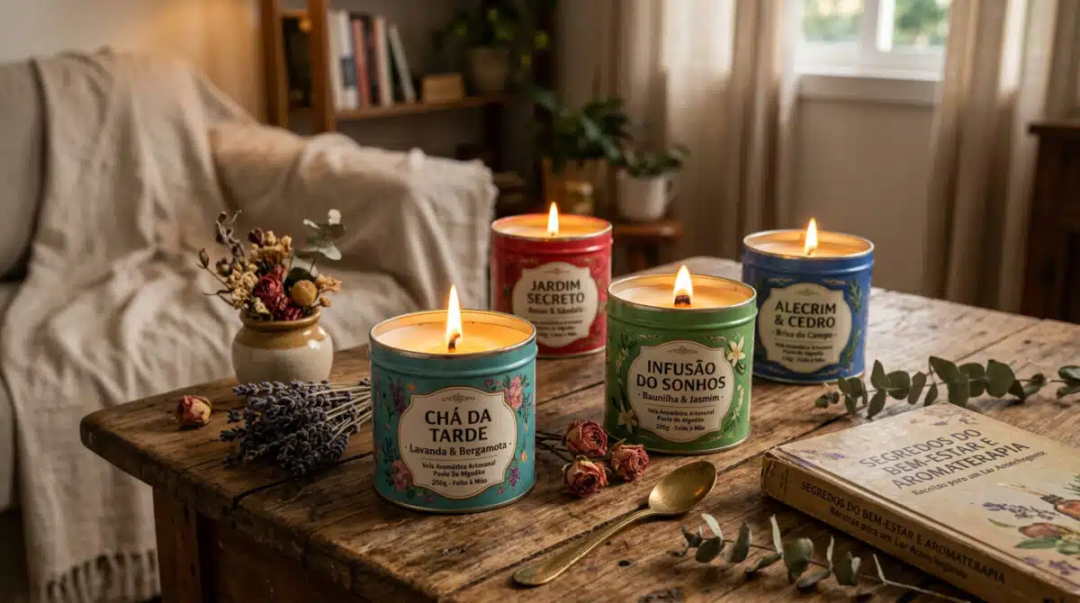Velas aromaticas artesanais