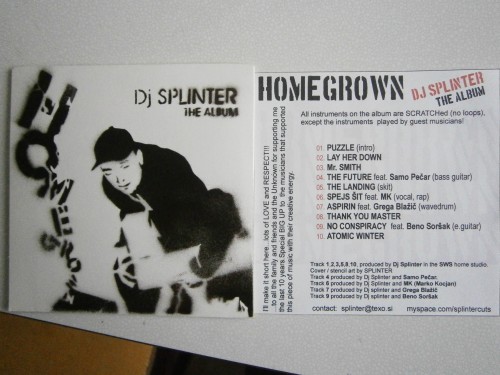 HOMEGROWN scratched music by SPLINTA