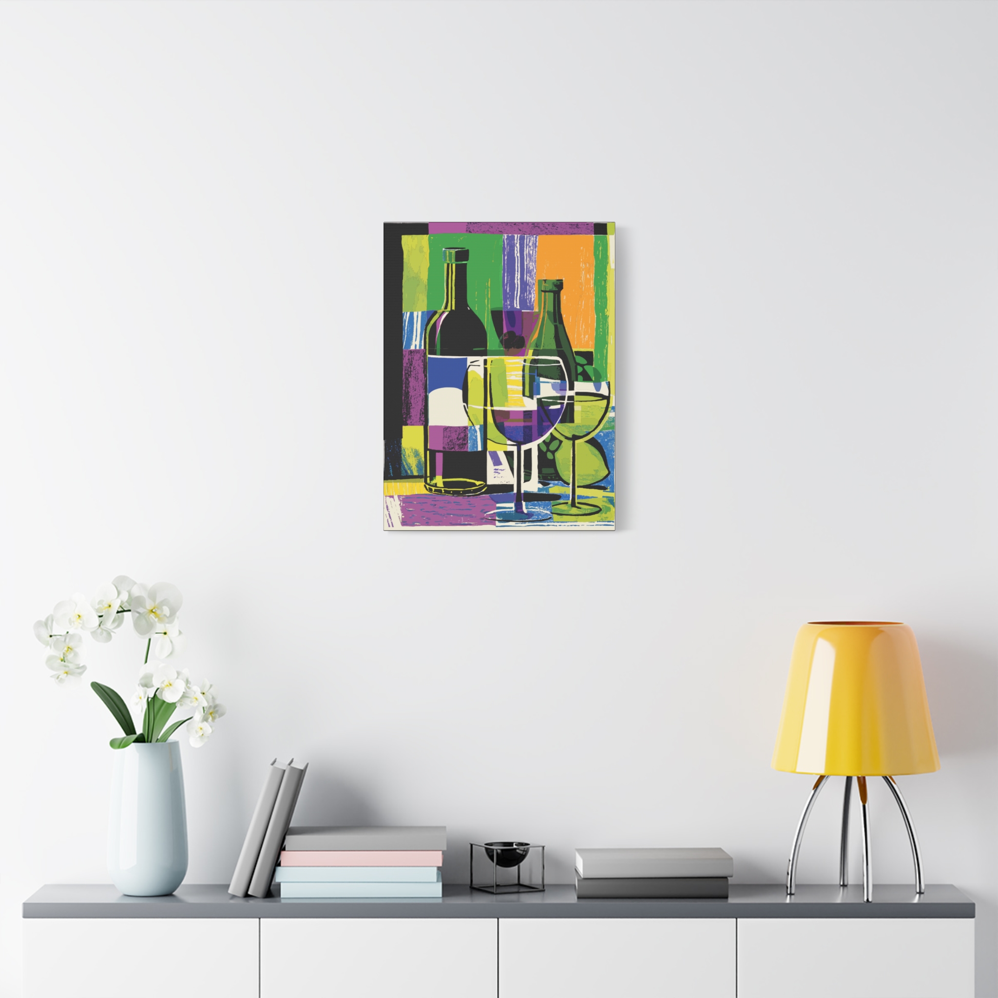 Vibrant Wine Art Canvas Print - Modern Abstract Decor - Image 3