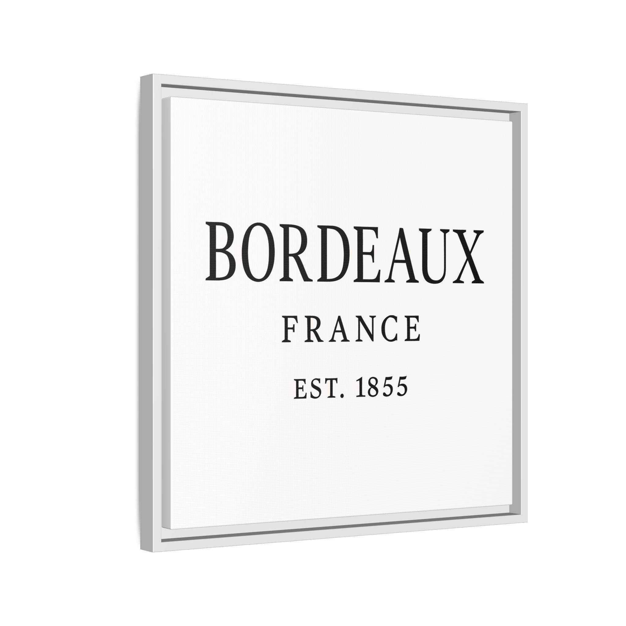 Bordeaux France Wine Region Typography Print – Black and White Vintage-Style Canvas Wall Art, Framed Winery Decor - Image 94