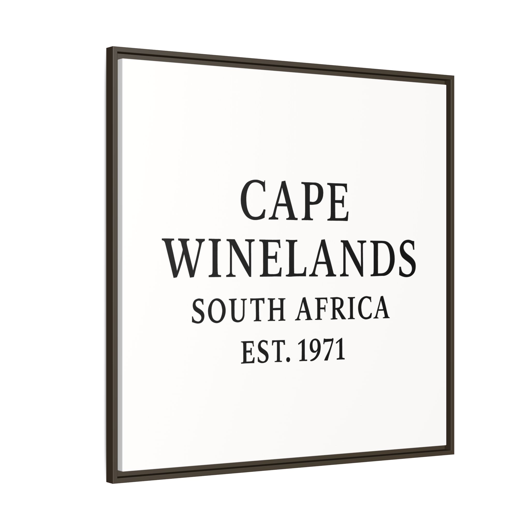Framed Matte Canvas Art - Cape Winelands, South Africa - EST. 1971 - Image 114