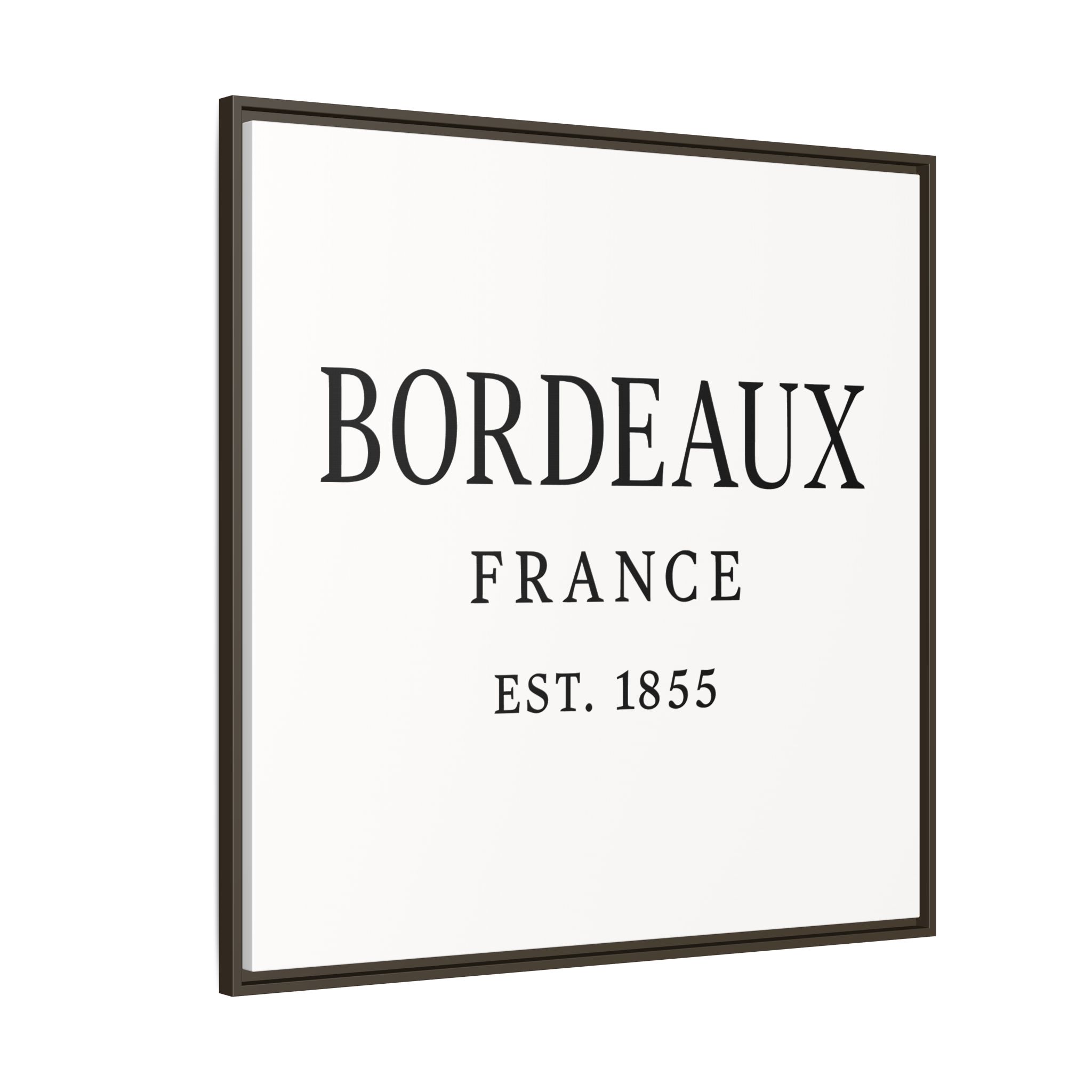 Bordeaux France Wine Region Typography Print – Black and White Vintage-Style Canvas Wall Art, Framed Winery Decor - Image 114