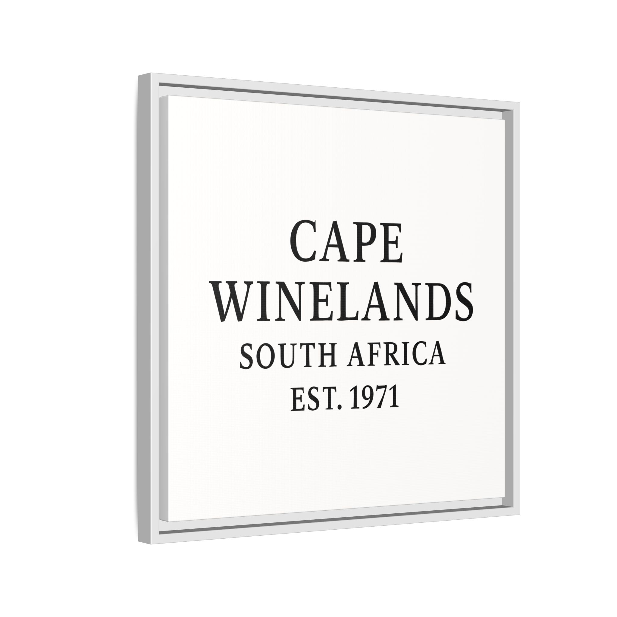 Framed Matte Canvas Art - Cape Winelands, South Africa - EST. 1971 - Image 94
