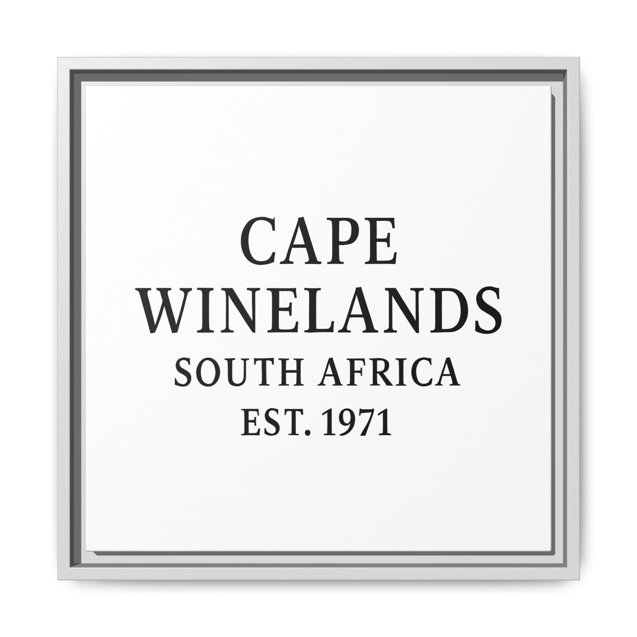 Framed Matte Canvas Art - Cape Winelands, South Africa - EST. 1971 - Image 81