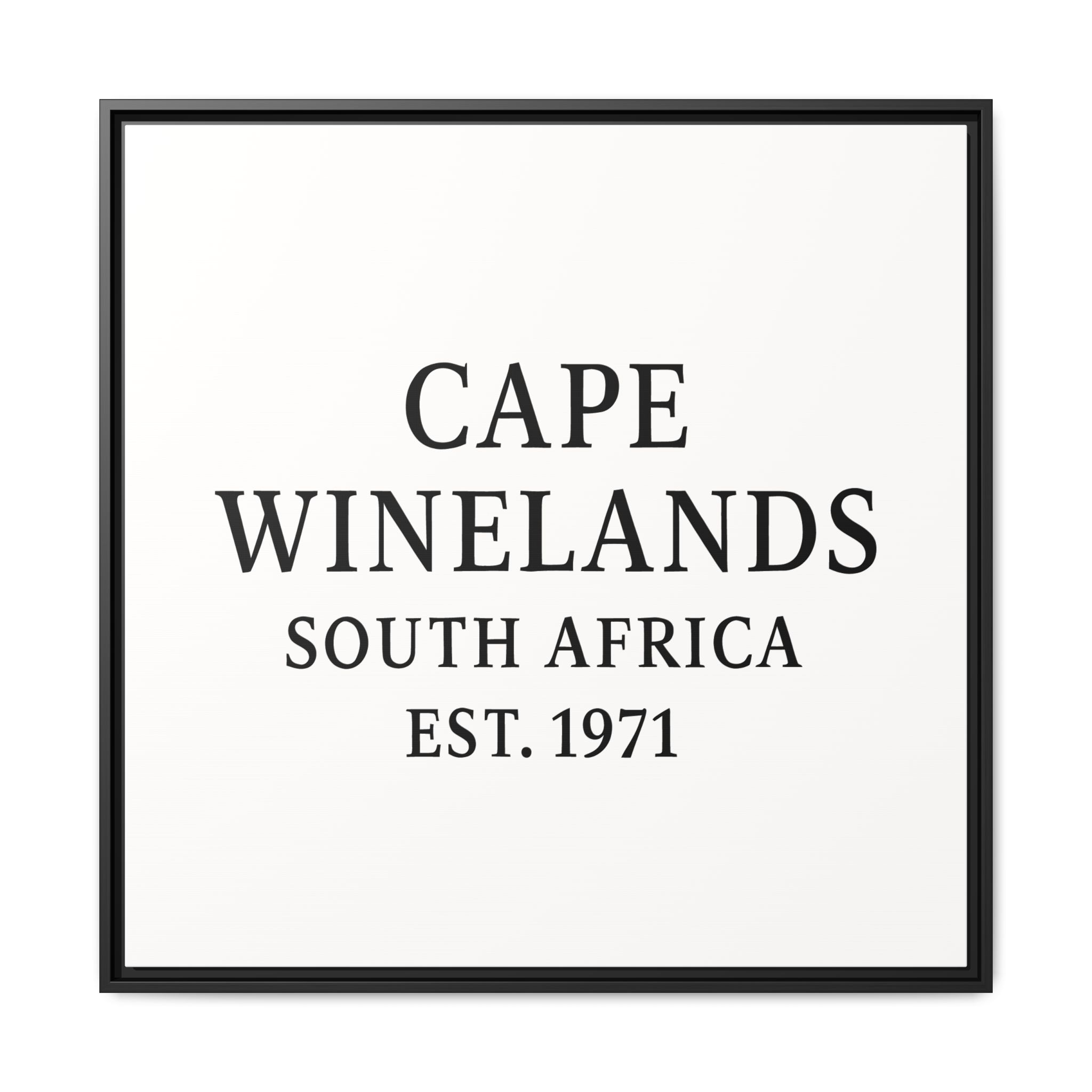 Framed Matte Canvas Art - Cape Winelands, South Africa - EST. 1971 - Image 9