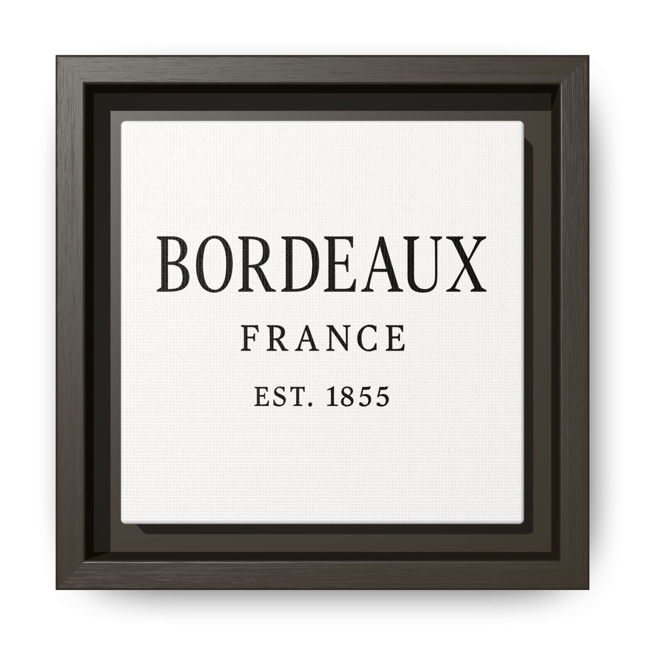 Bordeaux France Wine Region Typography Print – Black and White Vintage-Style Canvas Wall Art, Framed Winery Decor - Image 41