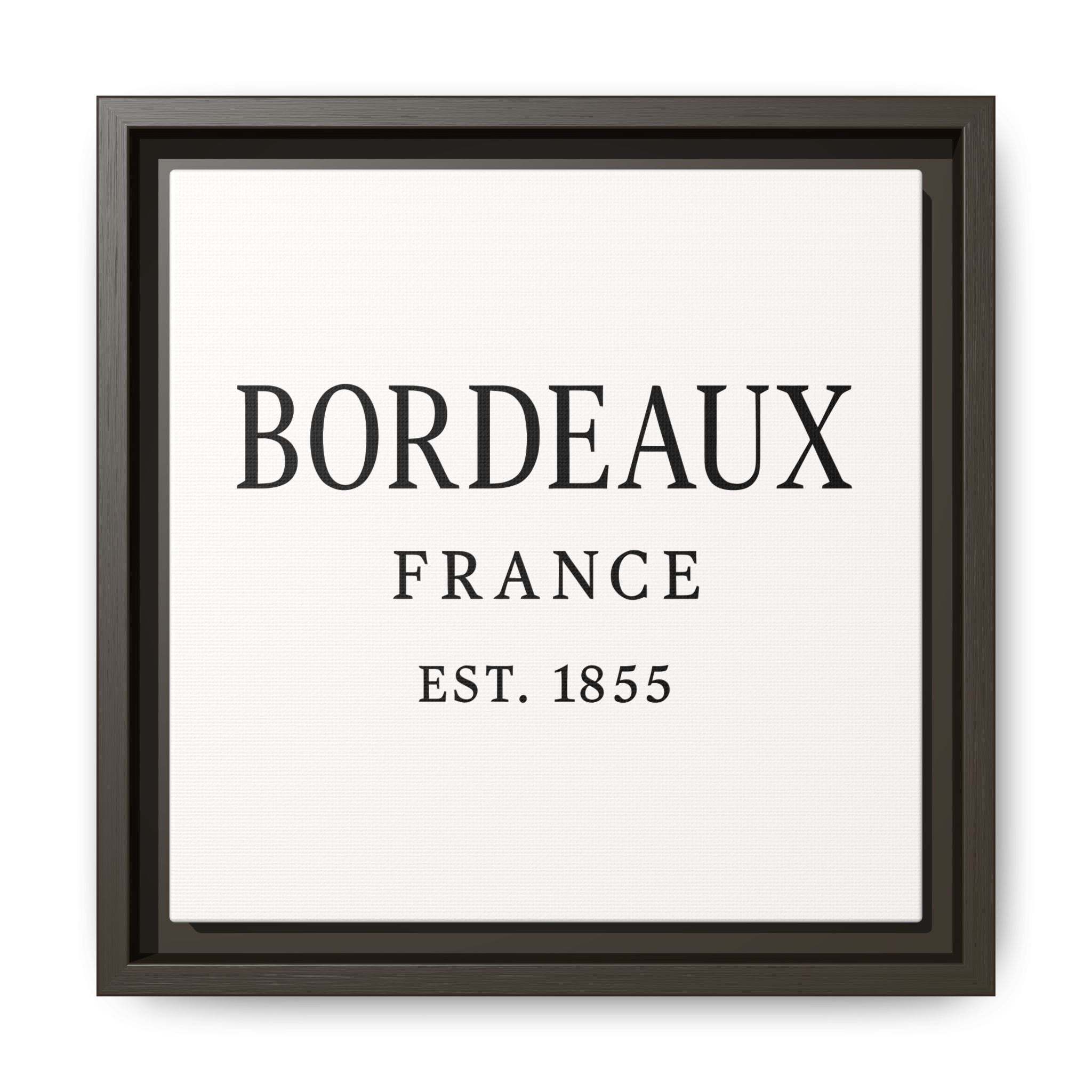 Bordeaux France Wine Region Typography Print – Black and White Vintage-Style Canvas Wall Art, Framed Winery Decor - Image 53