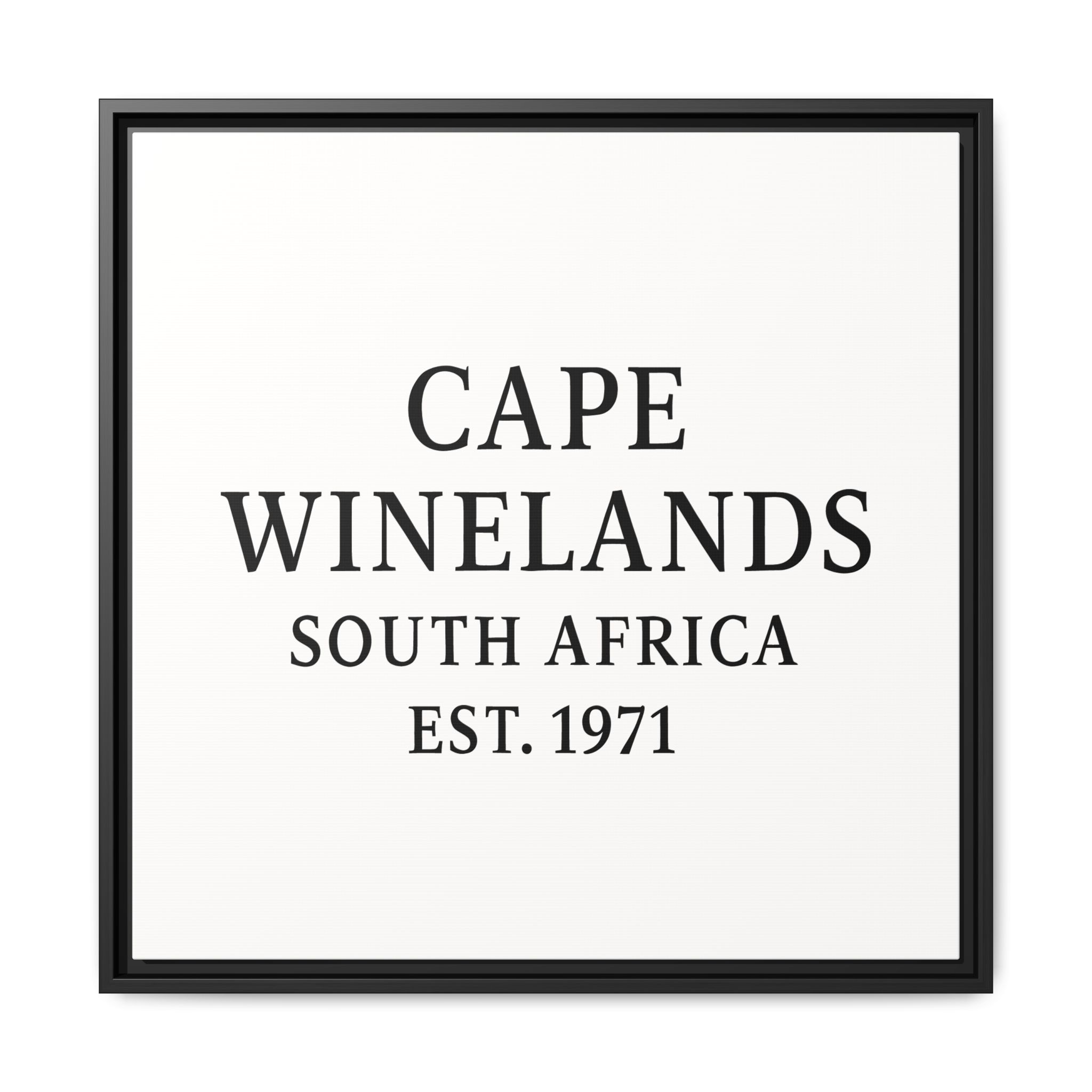 Framed Matte Canvas Art - Cape Winelands, South Africa - EST. 1971 - Image 5