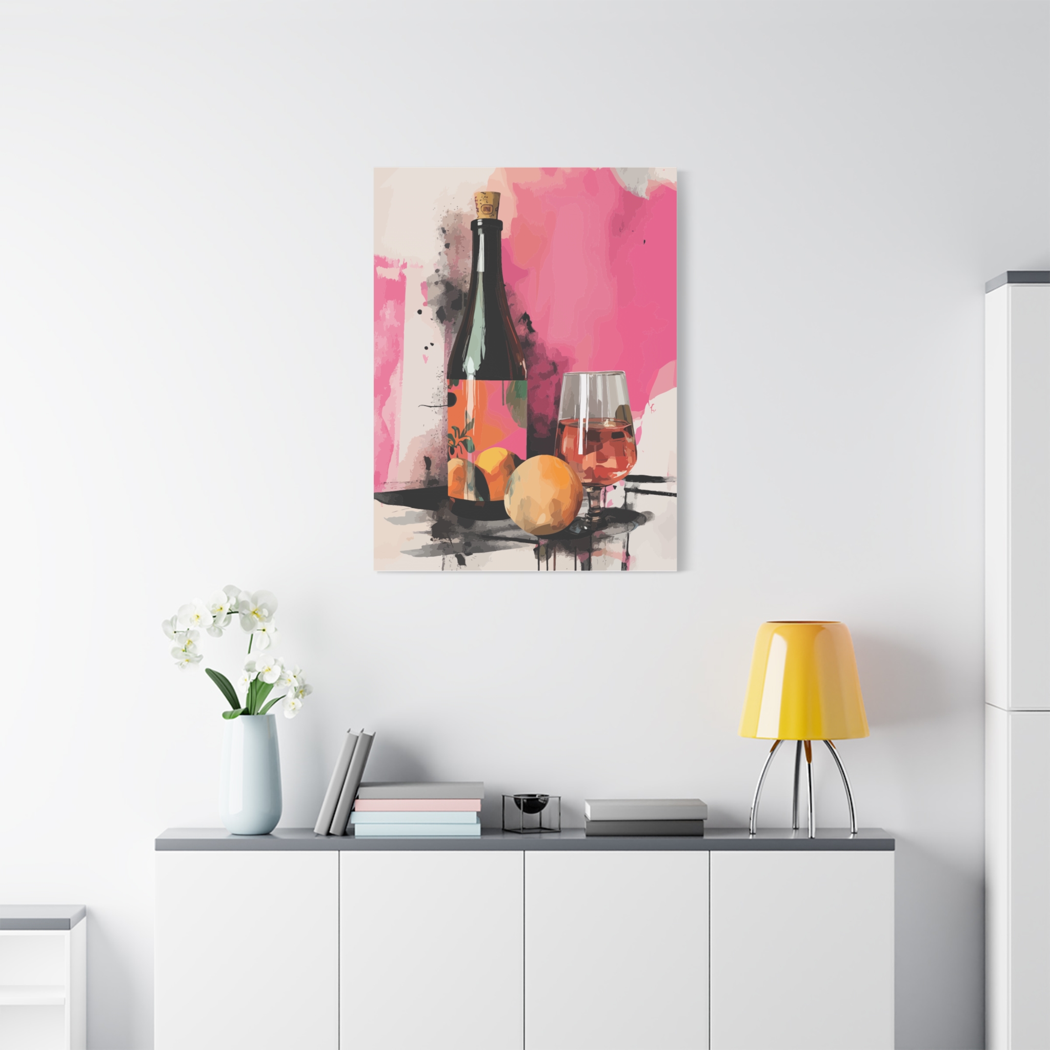 Vibrant Wine & Citrus Art Canvas Print - Modern Home Decor - Image 7