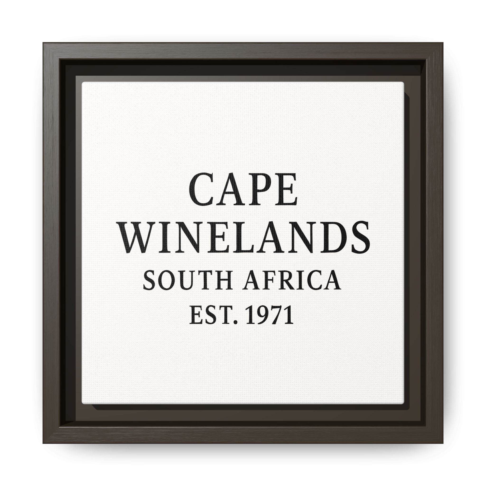 Framed Matte Canvas Art - Cape Winelands, South Africa - EST. 1971 - Image 125