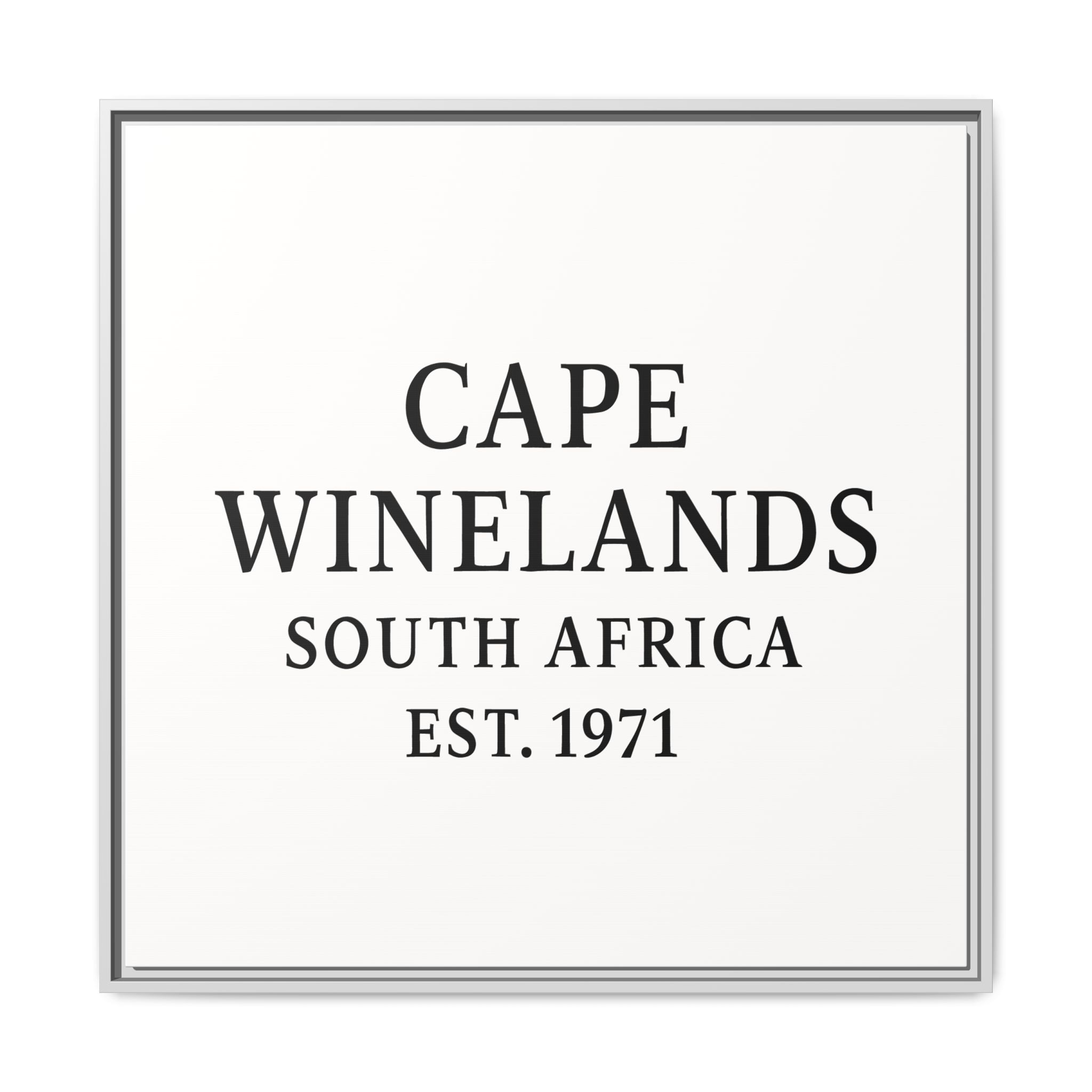 Framed Matte Canvas Art - Cape Winelands, South Africa - EST. 1971 - Image 33