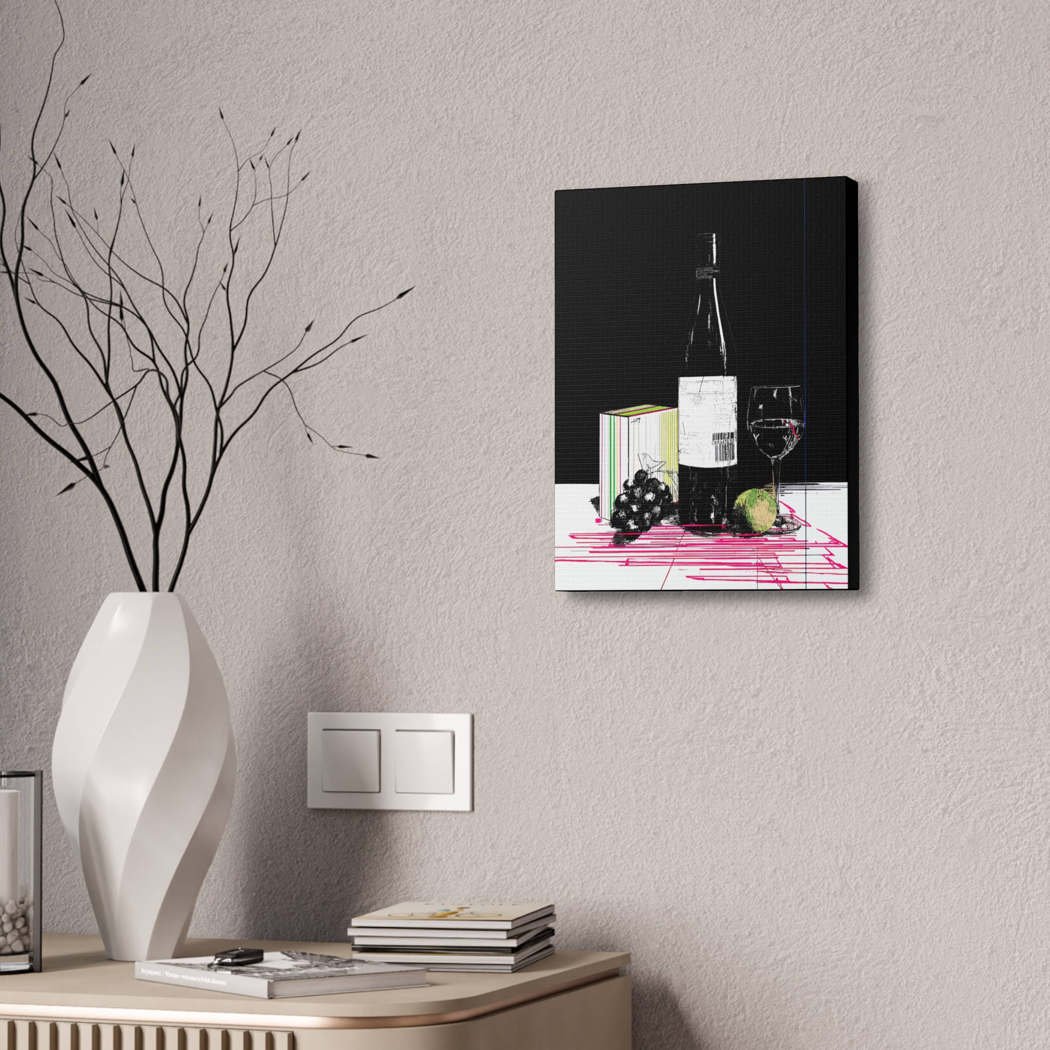 Wine-Themed Canvas Art Print - Elegant Decor for Home & Dining - Image 4