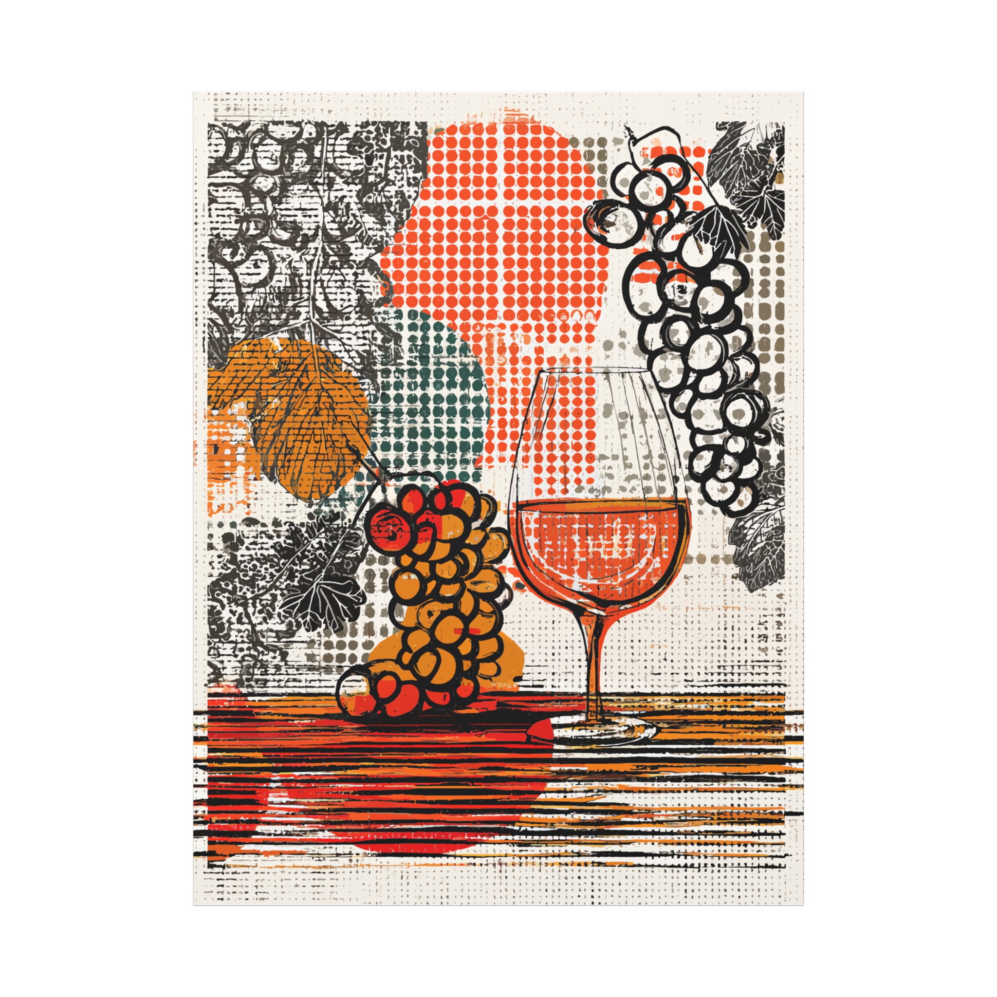 Artistic Fruit and Wine Canvas Print - 1.25 Inch Stretched Artwork - Image 9